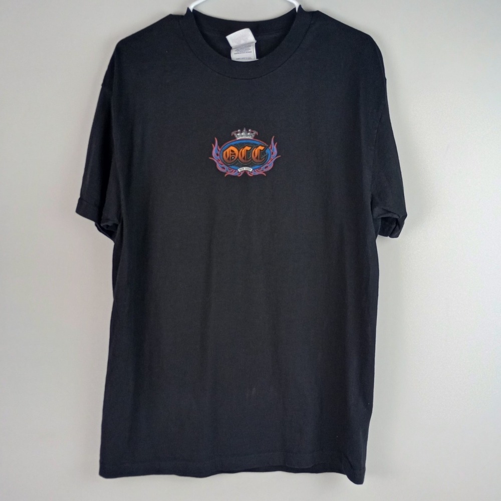 Alstyle Apparel Mens L Black Biker Graphic Y2K Orange County Choppers Tshirt